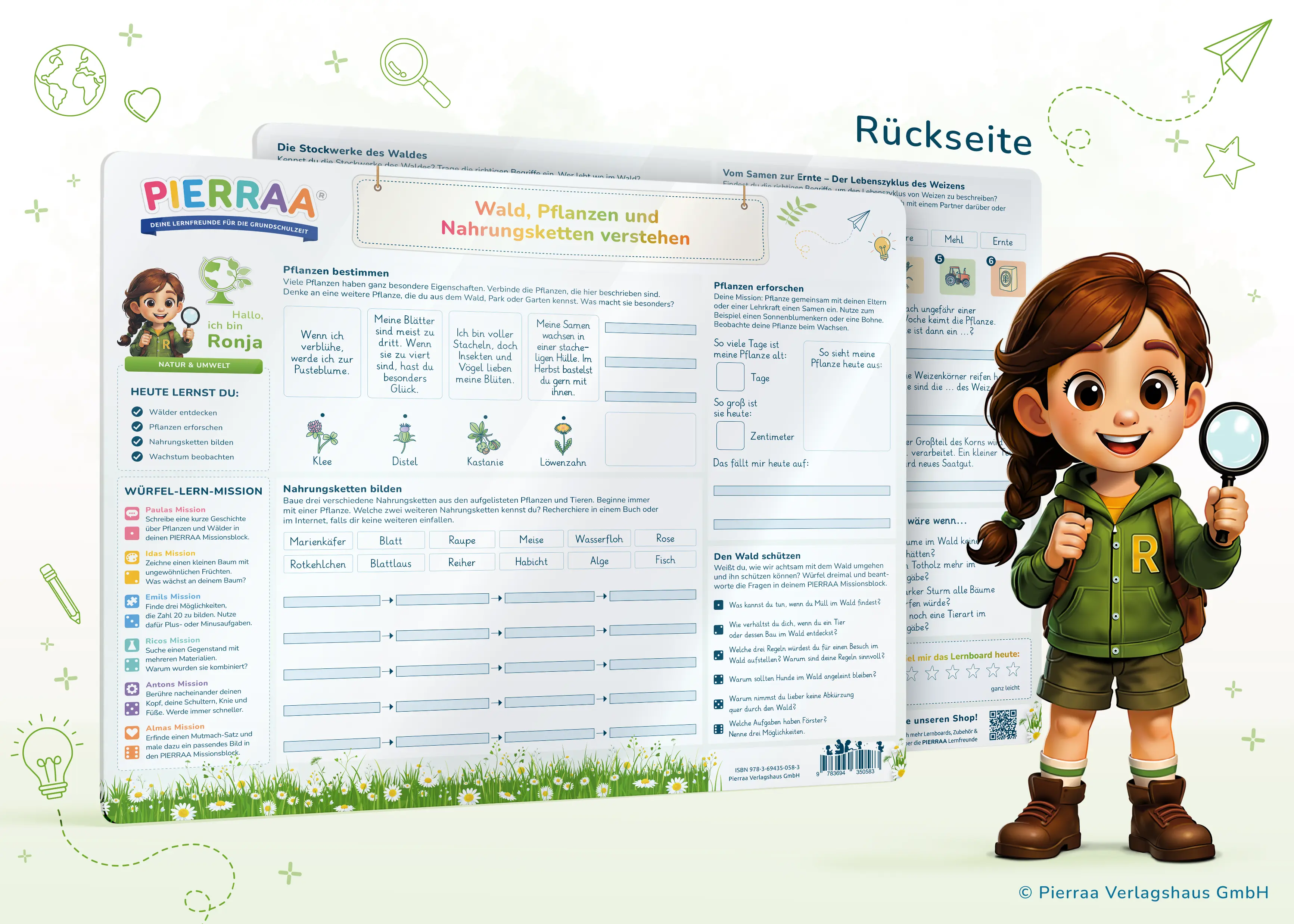 Lernboard Ronja für die 3. Klasse Wald, Pflanzen und Nahrungsketten verstehen. Lernboard Lernsystem Ronja für die 3. Klasse Wald, Pflanzen und Nahrungsketten verstehen.