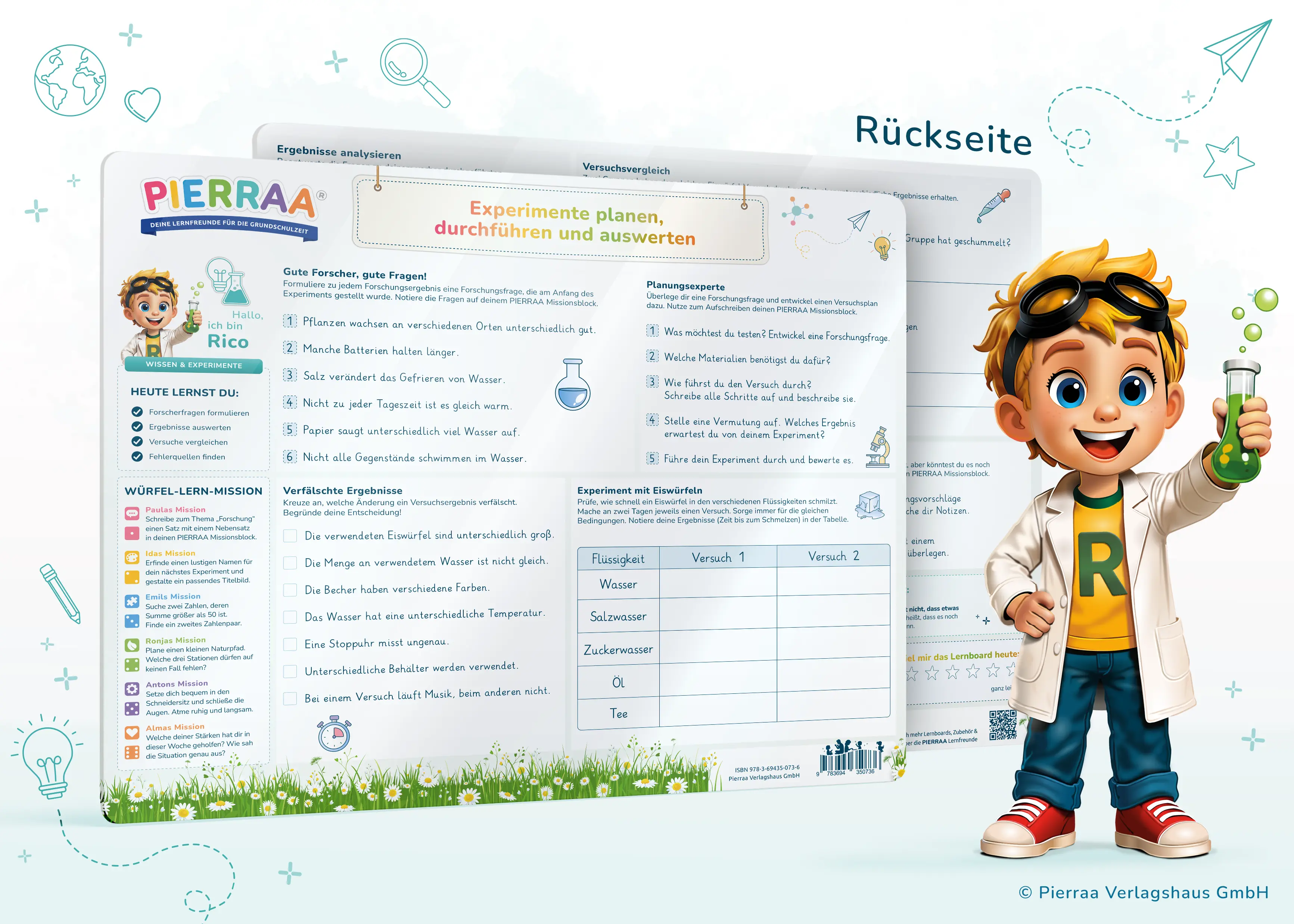 Lernboard Rico – Experimente planen, durchführen und auswerten