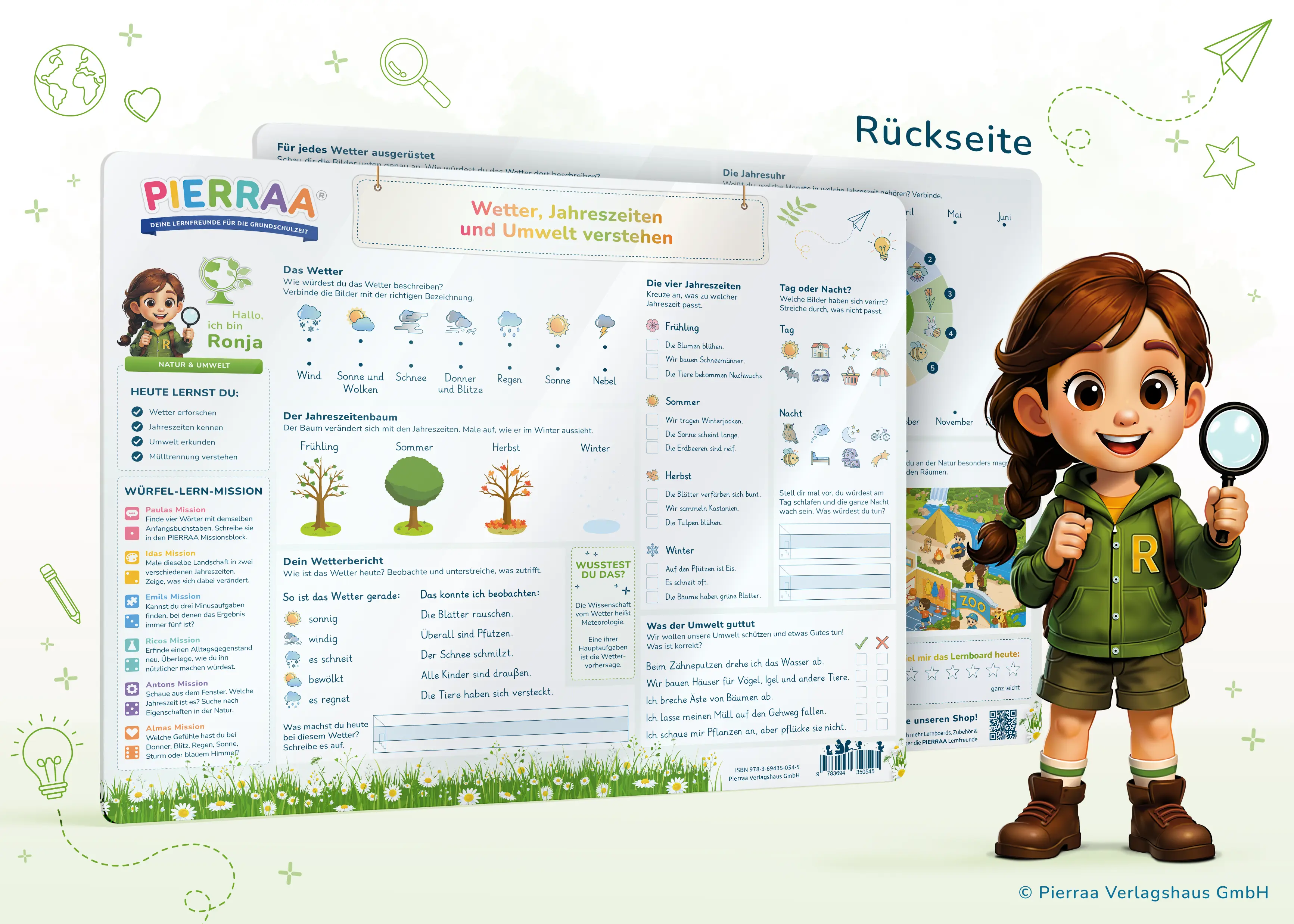 Lernboard Ronja für die 1. Klasse Wetter, Jahreszeiten und Umwelt verstehen. Lernboard Lernsystem Ronja für die 1. Klasse Wetter, Jahreszeiten und Umwelt verstehen.