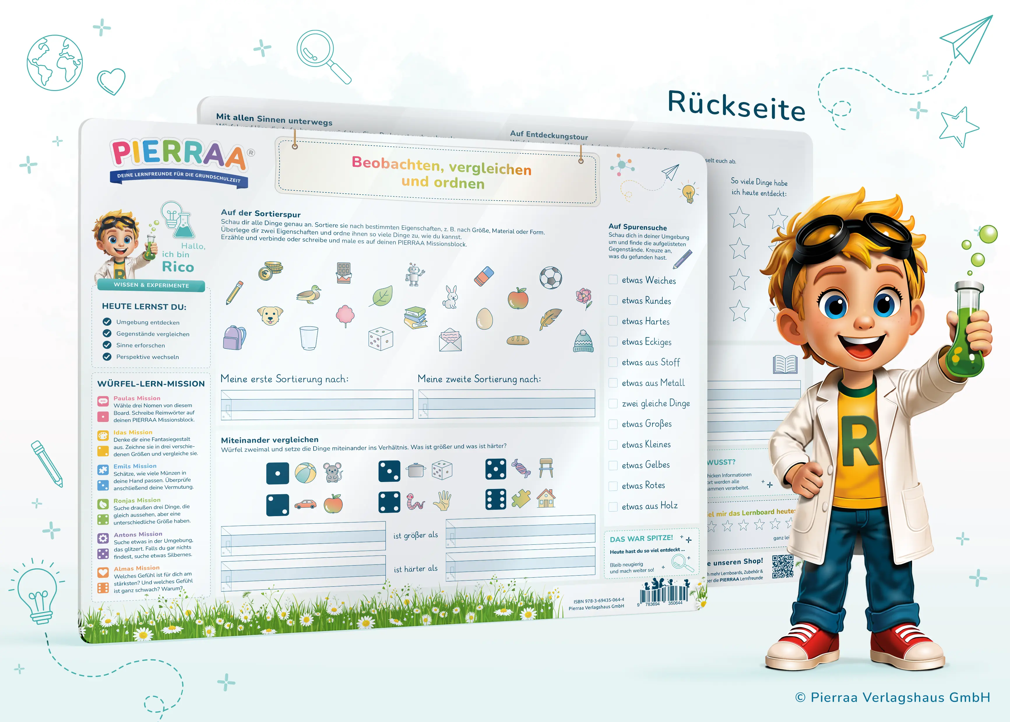 Lernboard Rico – Beobachten, vergleichen und ordnen