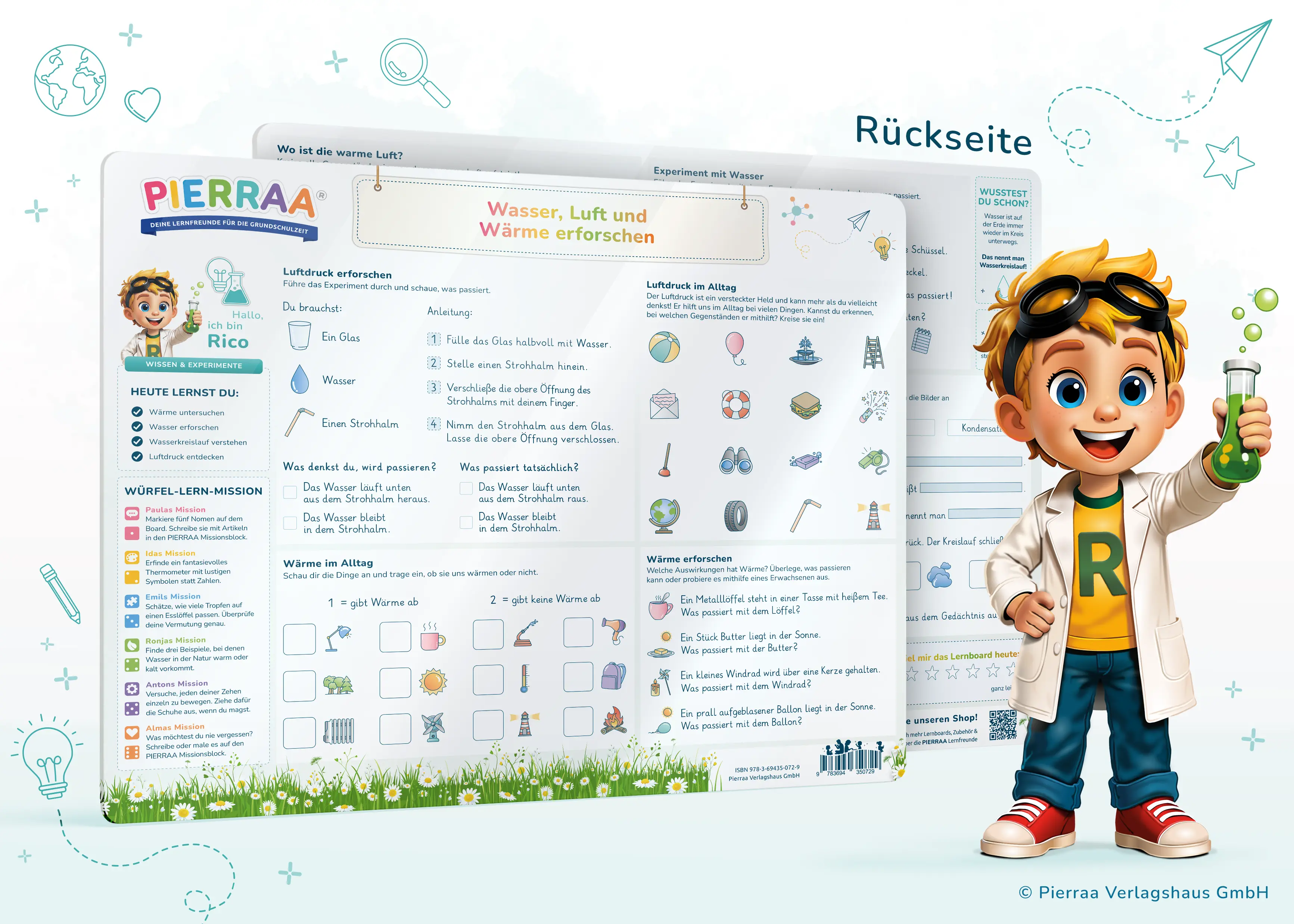 Lernboard Rico – Wasser, Luft und Wärme erforschen
