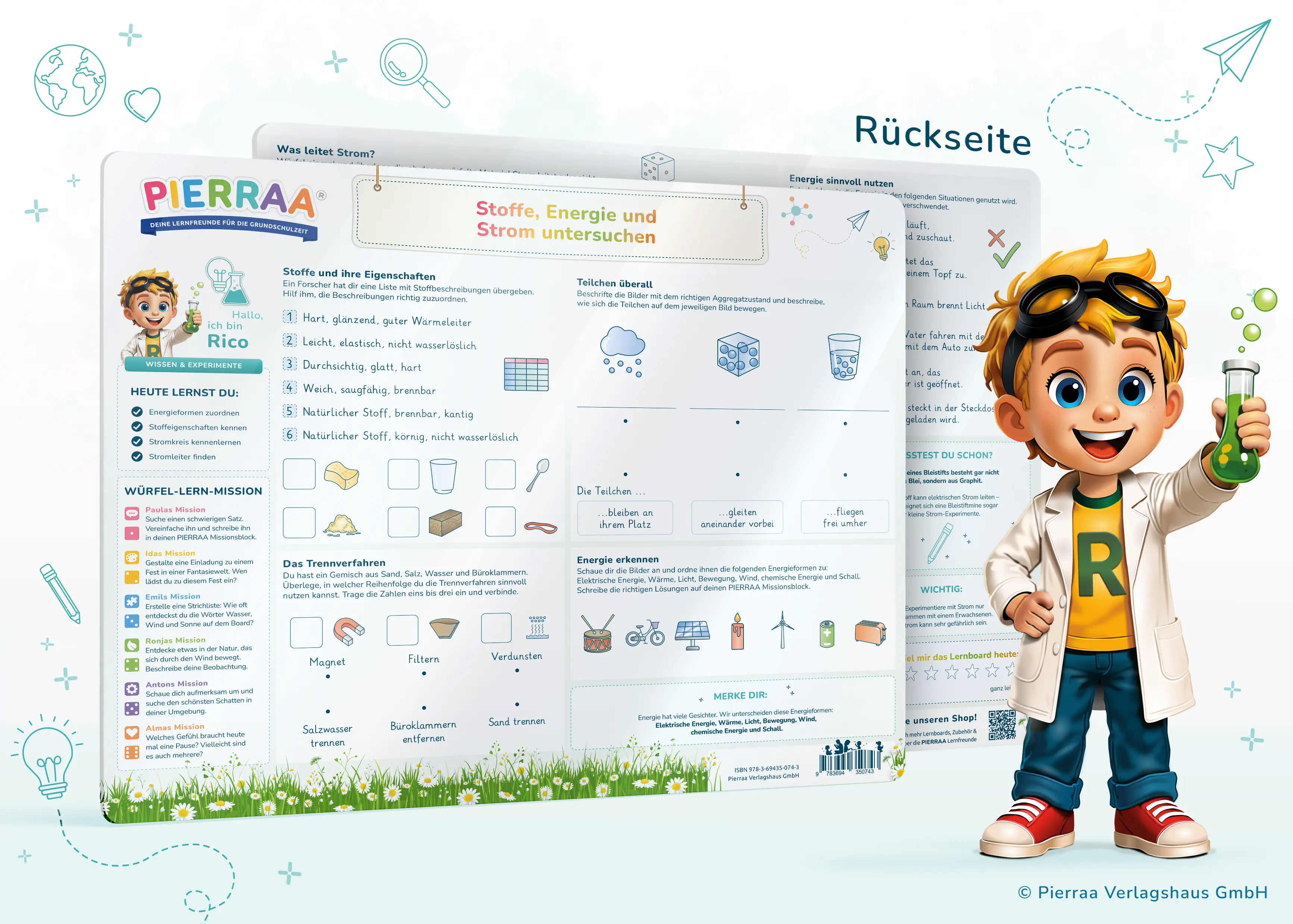 Lernboard Rico – Stoffe, Energie und Strom untersuchen